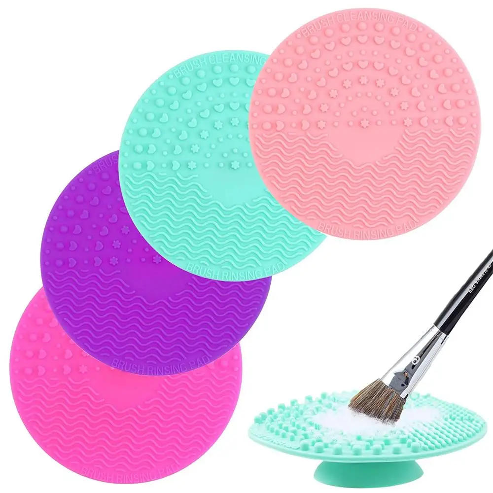 

Silicone Makeup Brush Cleaning Mat Cleaner Pad Scrubber Foundation Eyebrow Eyeshadow Make Up Portable Gel Washing Cosmetic Tools