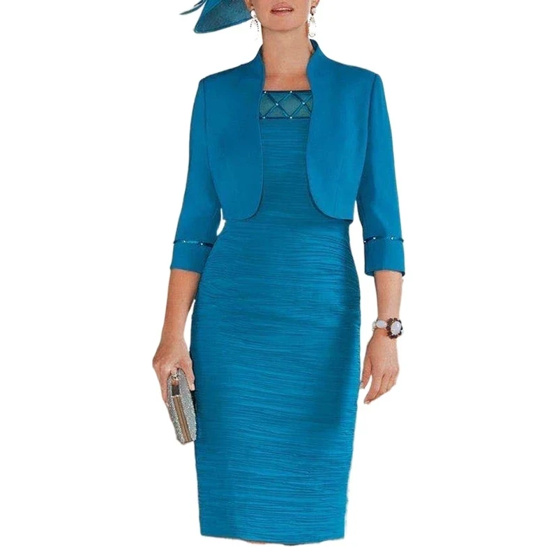 

Платье для матери невесты, облегающее платье до колен, короткие свадебные платья для матери жениха