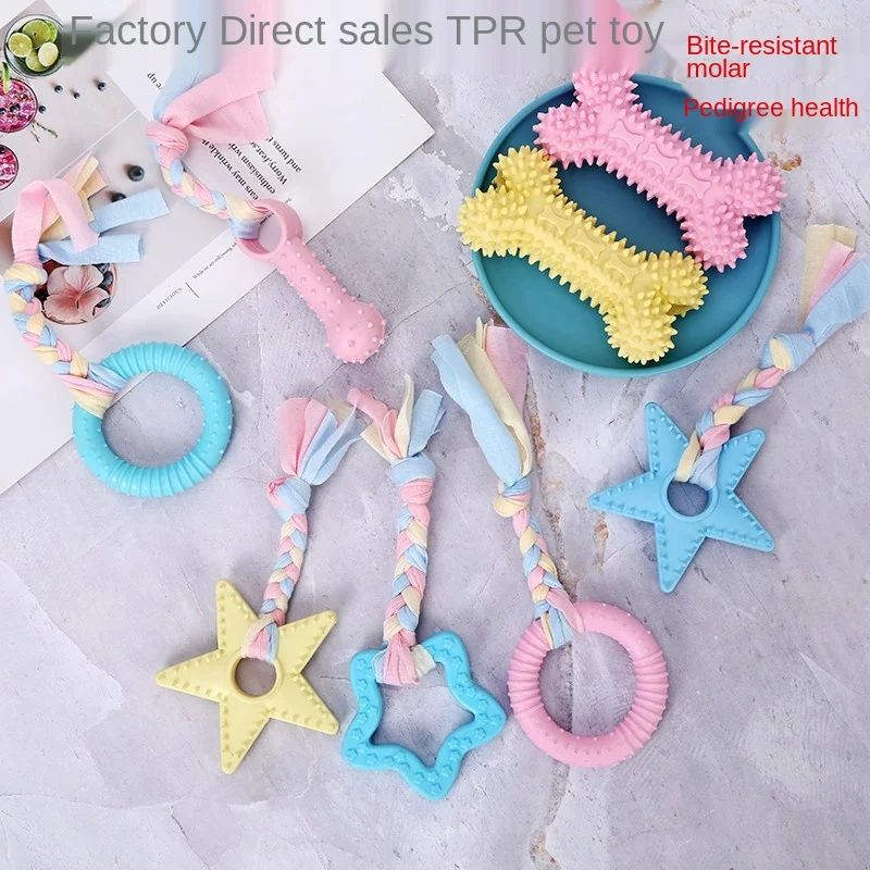 

New Pet Toys Bite Resistant Teeth Grinding Dog Supplies Cotton Rope Cloth Interactive Relief Toys