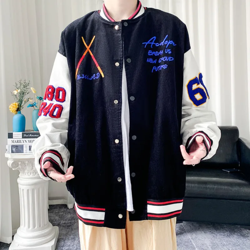 Осень 2021 Новое поступление Высококачественная Вельветовая бейсбольная куртка