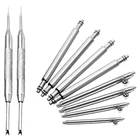 Быстросъемная пружина 8 мм-24 мм, ремешок для часов из нержавеющей стали, пружинный стержень, съемник штифтов, серебряная пружина и инструмент для снятия ремешка