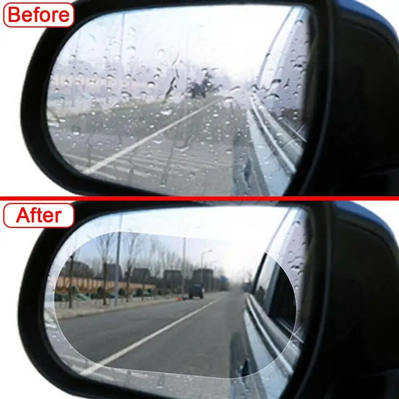 1 пара автомобильная противотуманная зеркальная защитная пленка заднего вида