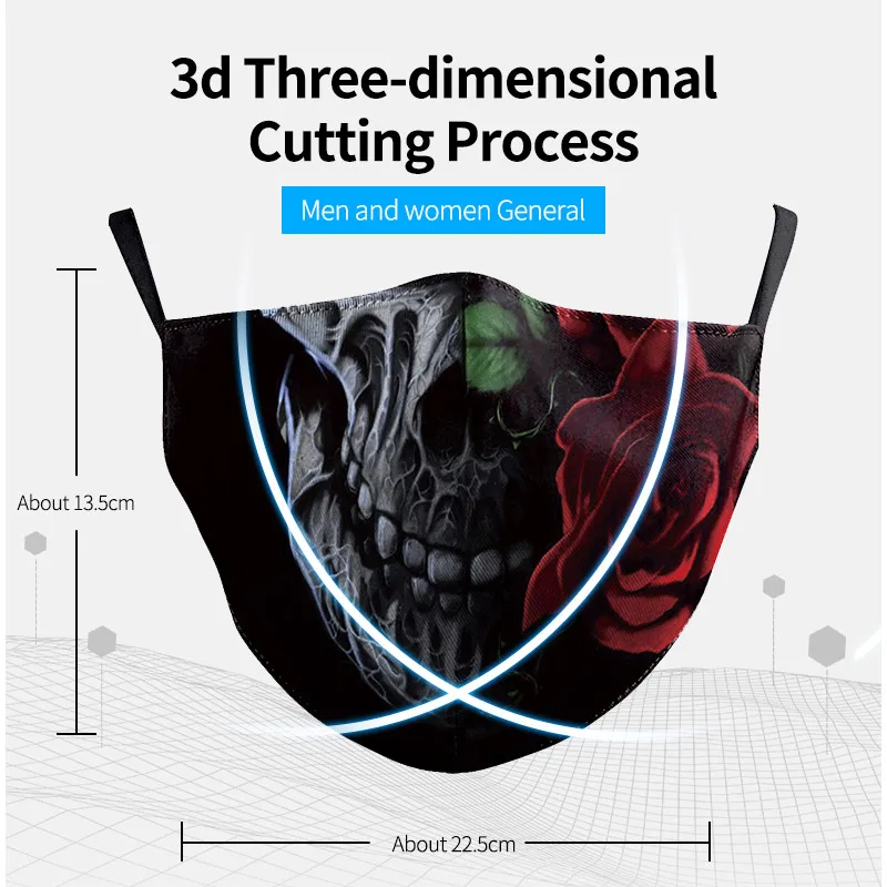 

Cute Print Mask Cartoon Unicorn Animal Face Masks Fabric Protective PM2.5 Washable Masks Washable Reusable