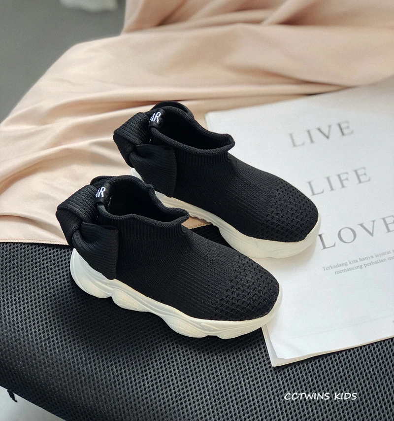 CCTWINS/детская обувь; коллекция года; сезон осень; модные высокие носки с бантом для девочек; повседневные кроссовки для мальчиков; спортивные кроссовки для детей; FH2516
