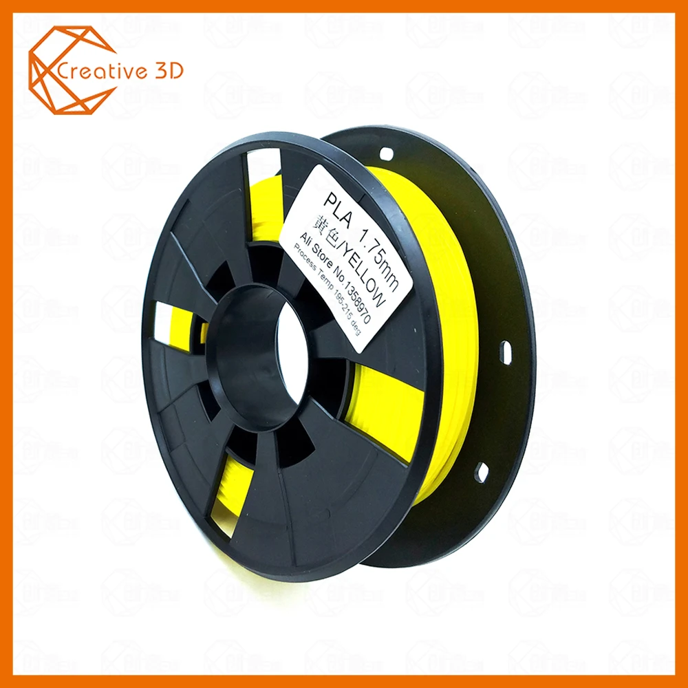 PLA yellow 200g DIY 3d принтер нить Много цветов дополнительно PLA 1,75 мм MakerBot RepRap пластиковые резиновые расходные материалы материал 0,2/кг Горячая Распродажа - Цвет: PLA yellow 200g