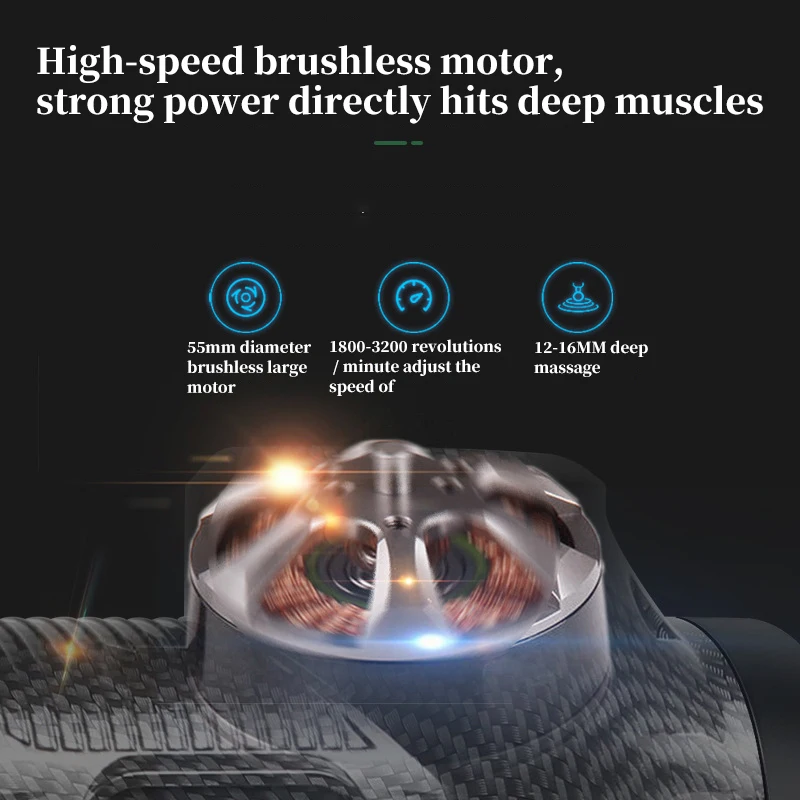 

LCD Display Muscle Massage Gun Electric Deep Muscle Relaxation Fitness Percussion Massager Slimming Shaping Pain Relief Massager