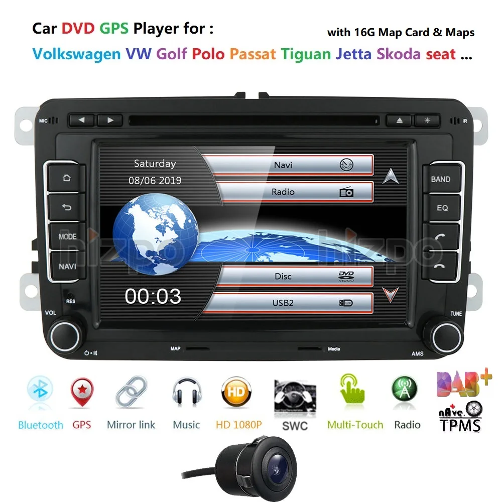 Автомагнитола 2 Din 7 дюймов GPS-навигация MP5-плеер для Bora Golf VW Polo Volkswagen Passat B6 B7 Touran