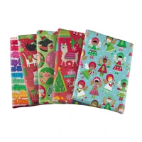 christmas style cartoon pattern textured liverpool polyester fabric patchwork tissue kids diy home textile for sewing doll fabri