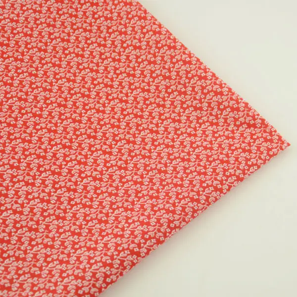 Букшевый принт с красным цветком 100% хлопок простая ткань лоскутное домашнее