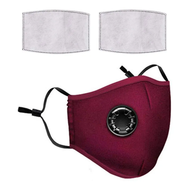 Хлопковая маска для дыхательного клапана с тканевым фильтром из активированного