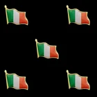 Металлическая Булавка на лацкан, Флаг Ирландии, 5 шт.