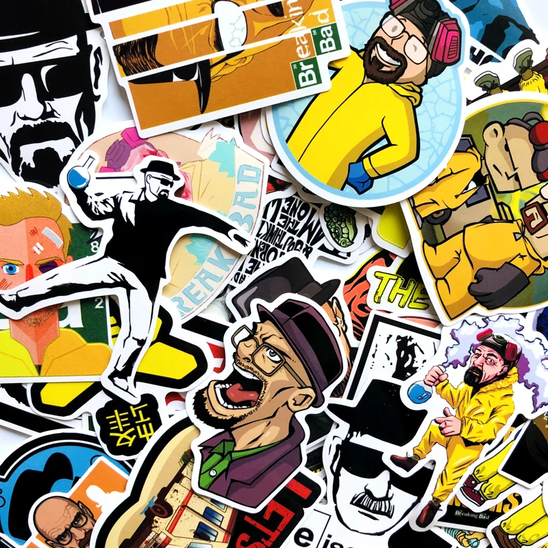 50 шт. ломающиеся плохой наклейки различные формы Креативный дизайн каракули для