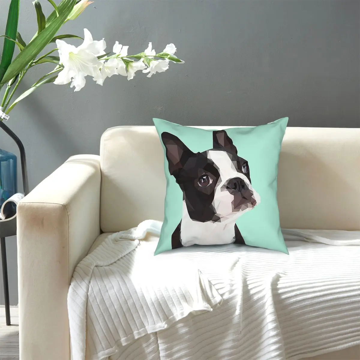

Boston Terrier Throw Pillowwk1nd3idj43 Throw Pillow Cover Polyester Decorative Pillow Pillowcase 40x40 Cushion Covers