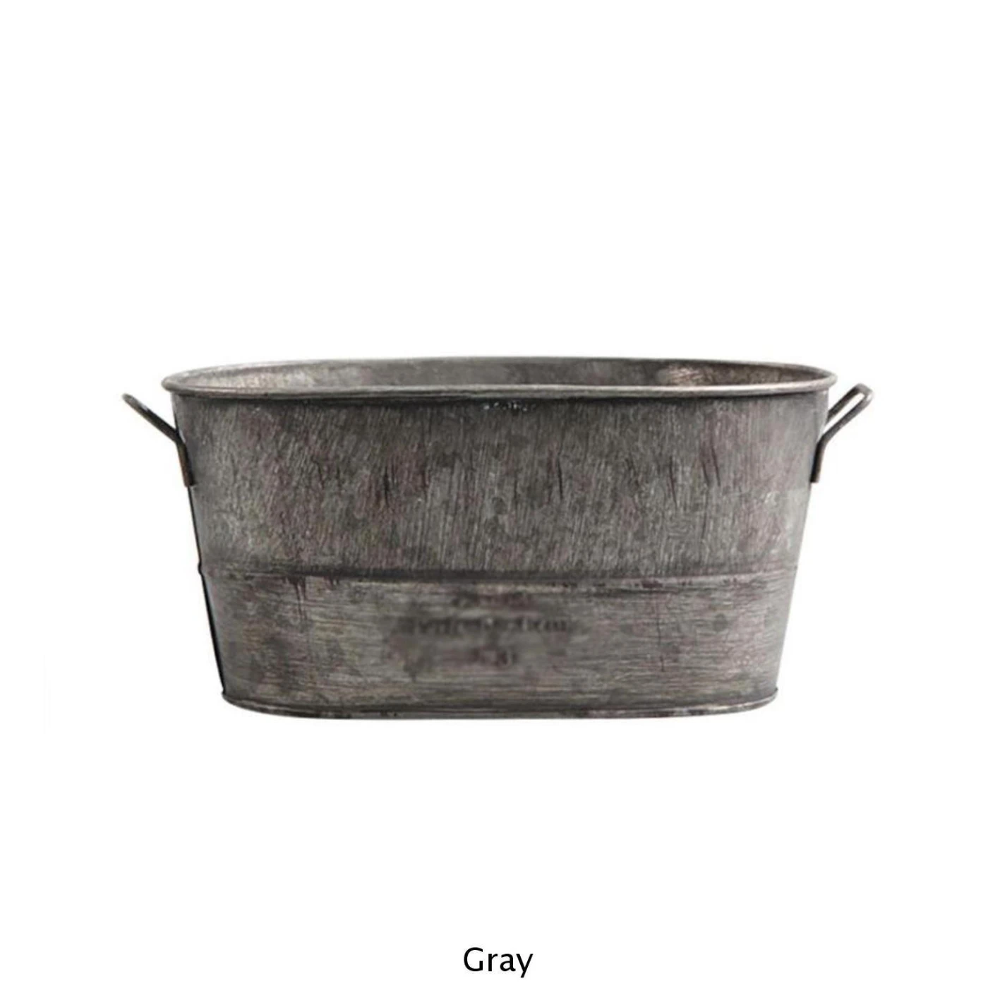 Оцинкованный цветочный горшок сад корыто Плантатор контейнер Прочный Новые