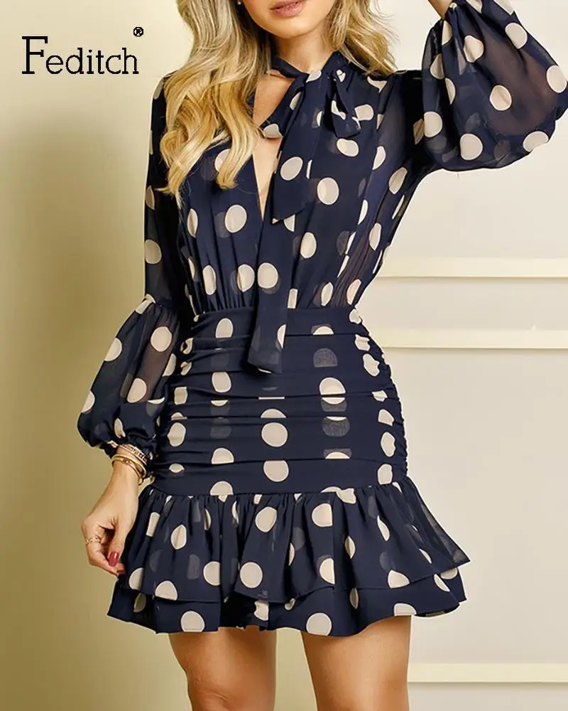 Feditch 2021 в горошек с оборкой) сексуальное нижнее белье глубоким v образным вырезом