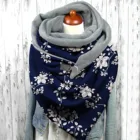 Женский шарф, одежда для хиджаба, бандана, 2021, модная, зимняя, женская, с цветочным принтом, на пуговицах, мягкая, повседневная, мягкая, теплая, на шее, длинная шаль