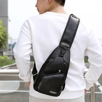 male usb charging shoulder bag crossbody chest bag for men anti theft chest waist pack trip messenger bags single strap back bag