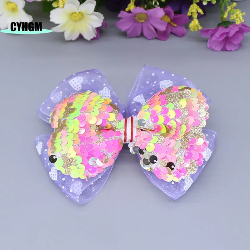 Оптовая продажа новых ленточных заколок для волос девочек шелковые заколки