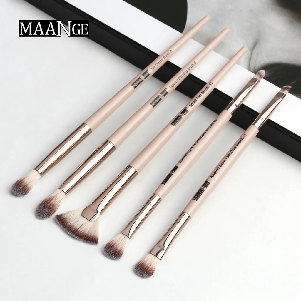MAANGE Pro 5/12 шт./партия кисти для макияжа Набор теней для глаз растушевывание теней подводка для глаз для ресниц и бровей разноцветные кисти Кисть для макияжа BrushG1010