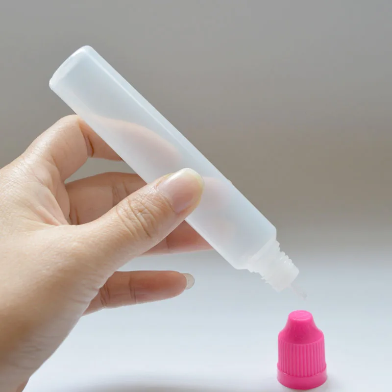 

22pcs 30ml Soft Pen Shape Plastic Bottle With Colorful Cap E-Liquid Long Slim Empty Dropper Vail Free Shipping