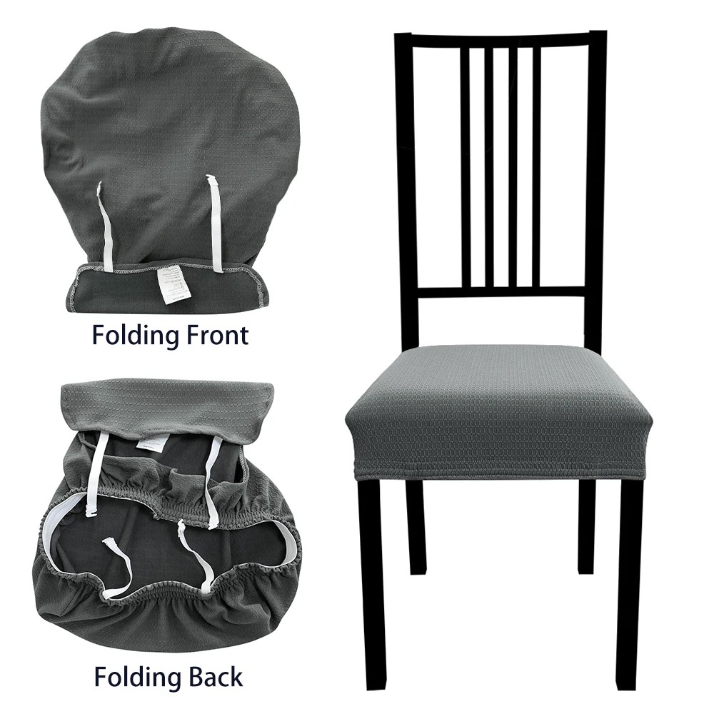 

Waterproof Detachable Dining Chair Seat Cover Jacquard Stretch Chair Seat Cushion Slide Cover Suitable For Restaurant Kitchen ba
