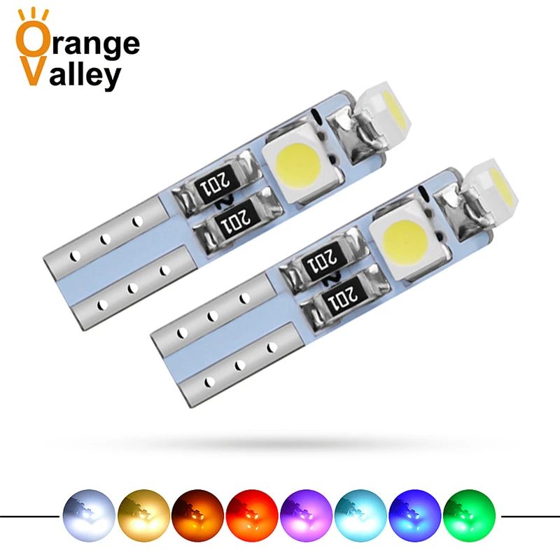 

Лампы для приборной панели автомобиля, 100 шт., T5, 3 светодиодный, 1210, 3528 SMD, чистый белый, 12 В постоянного тока