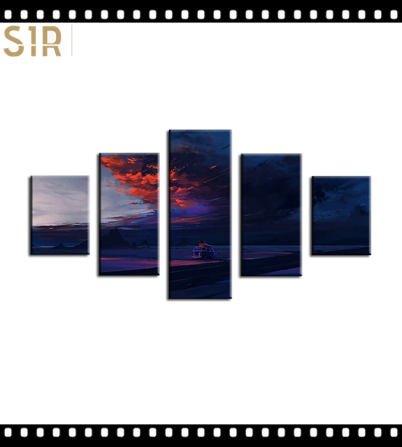 

Anime Movie Posters Wall Art 5 Pieces Canvas Painting Poster Pictures Home Decor Living Room HD Printed Poster Wall Painting