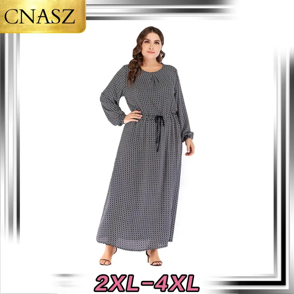 Новейшее мусульманское платье Дубай Турция большие размеры женская исламская с