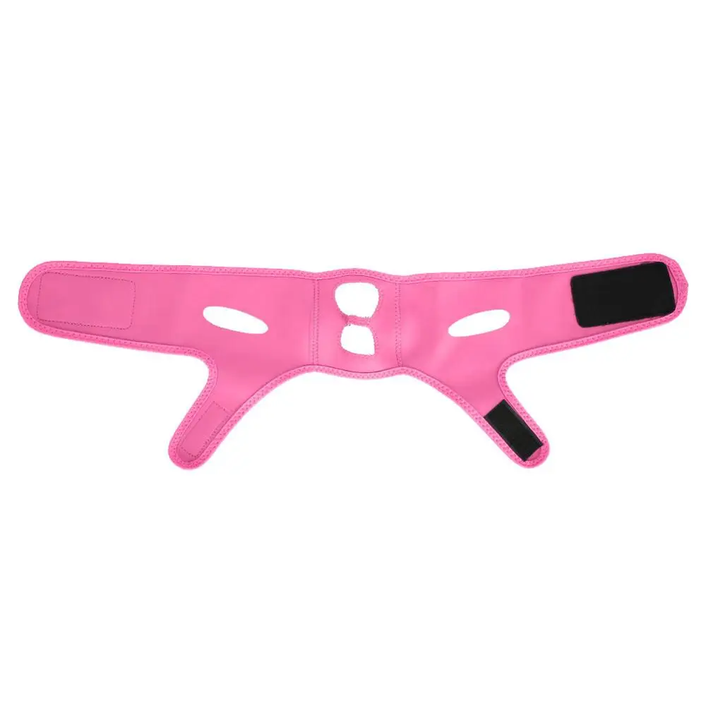 Pink Тонкая маска для лица мощный укрепляющий инструмент для коррекции тонкого подбородка подтягивающий бандаж для коррекции контура лица пояс для обертывания для похудения - Цвет: Pink