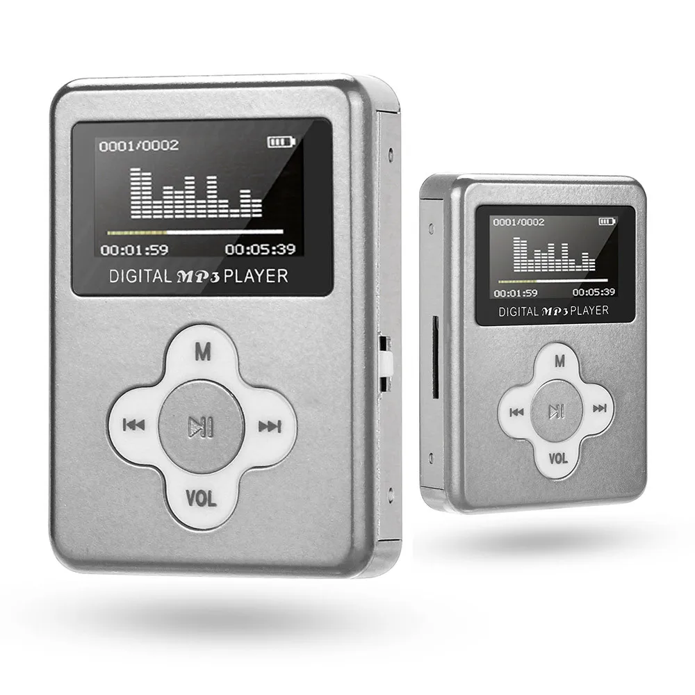 Хит, стильный дизайн, USB мини mp3-плеер, ЖК-экран, поддержка 32 ГБ, Micro SD, TF карта# T2