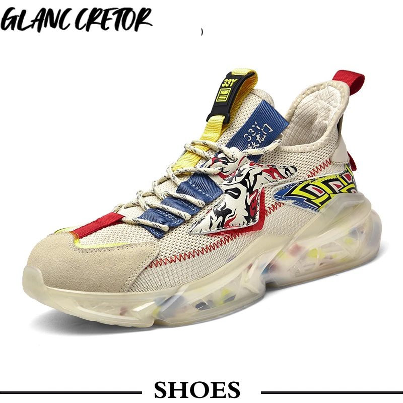 

2021 Mens Running Shoes Dragon Graffiti Fashion Style Sneakers Plus Large Size 45 46 sneakers men tenis masculino