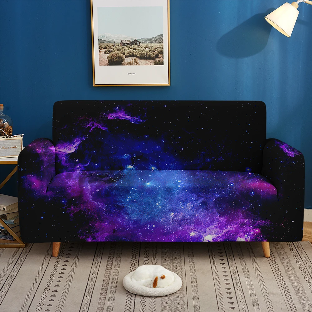 

3D Print Custom Starry Sky Galaxy Outer Space Sofa Cover Elastic Couch Home Decor Sofa Set Living Room Bedroom 1/2/3/4-seater