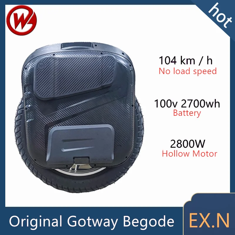 

Original Gotway Begode EX.N Self Balance Electric Scooter 2700wh/100V Battery 2800W Hollow Motor Bluetooth Speaker Unicycle