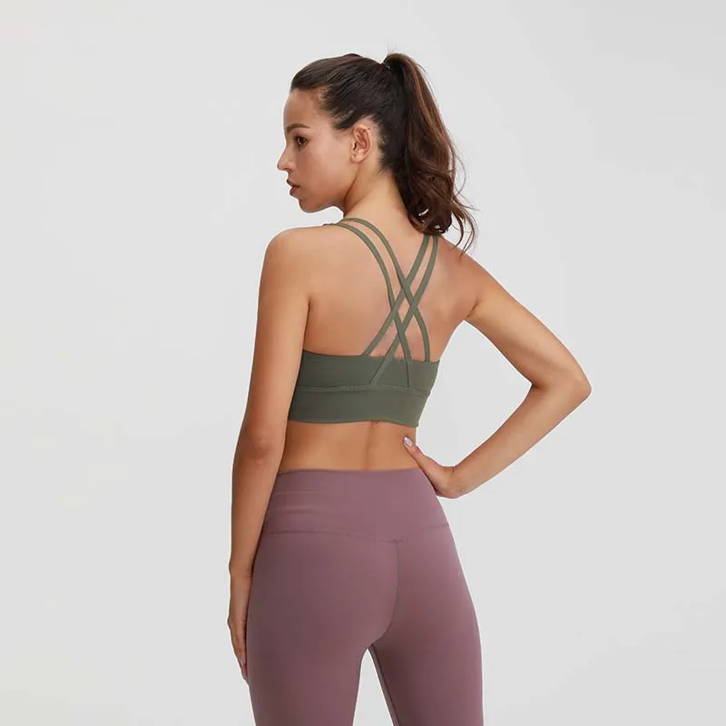 

TEHEZAD Sport Bra Women Yoga Top Gym Push Up Underwear Running Female Fitness Workout Large Size Clothing Ladies Camis Shirt