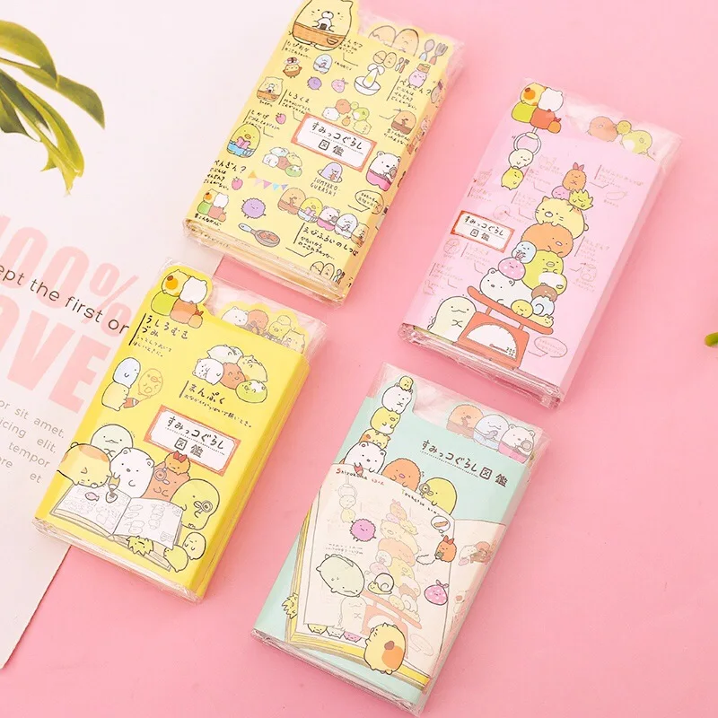 Sumikko Gurashi 6 складной Блокнот N Times Sticky Notes Escolar Papelaria школьная наклейка закладка| |