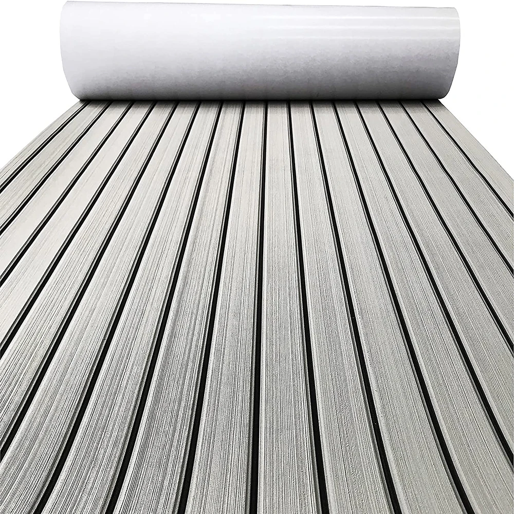 Self-Adhesive EVA Foam Decking Sheet Pads Anti-Skid Faux Teak Synthetic Yacht Marine Boat Flooring Mat Accessories 240*90cm