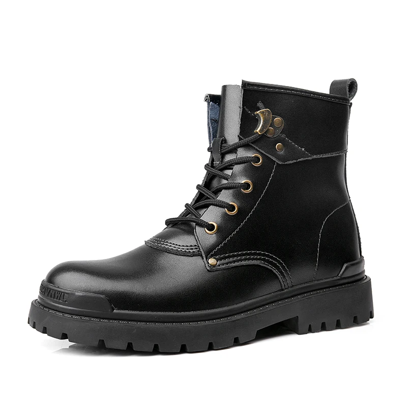 

Ботинки мужские тактические из натуральной кожи, дизайнерские брендовые Роскошные армейские ботильоны спецназа, Рабочая обувь в стиле мил...