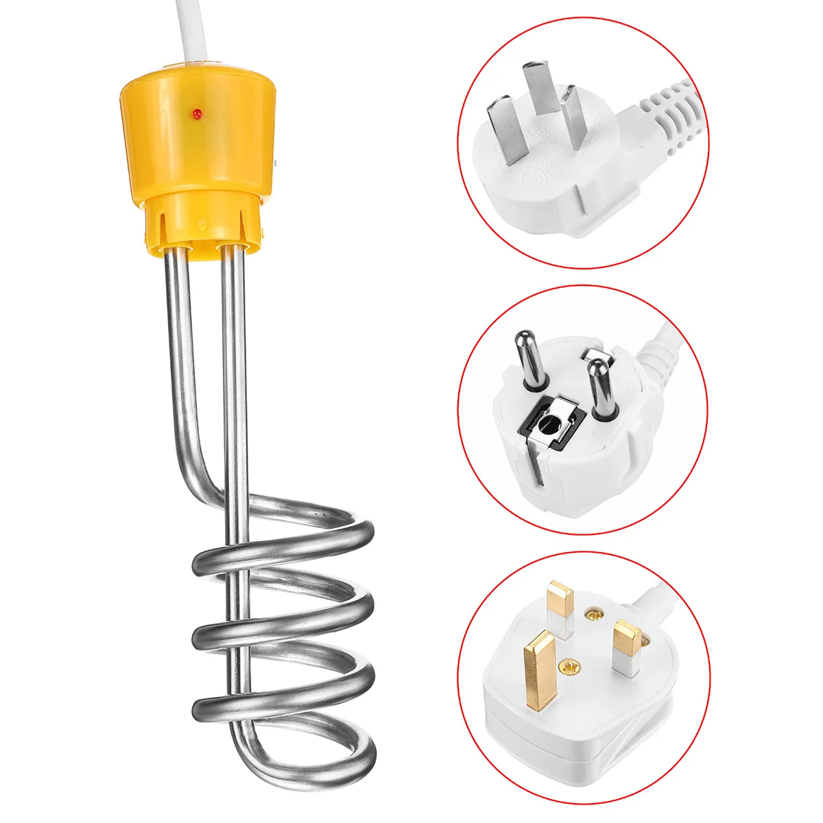 

3000/2500/2000W Electric Water Heater Portable Electric Hot Water Boiler Automatic Immersion Heater for Bucket Swimming Pool