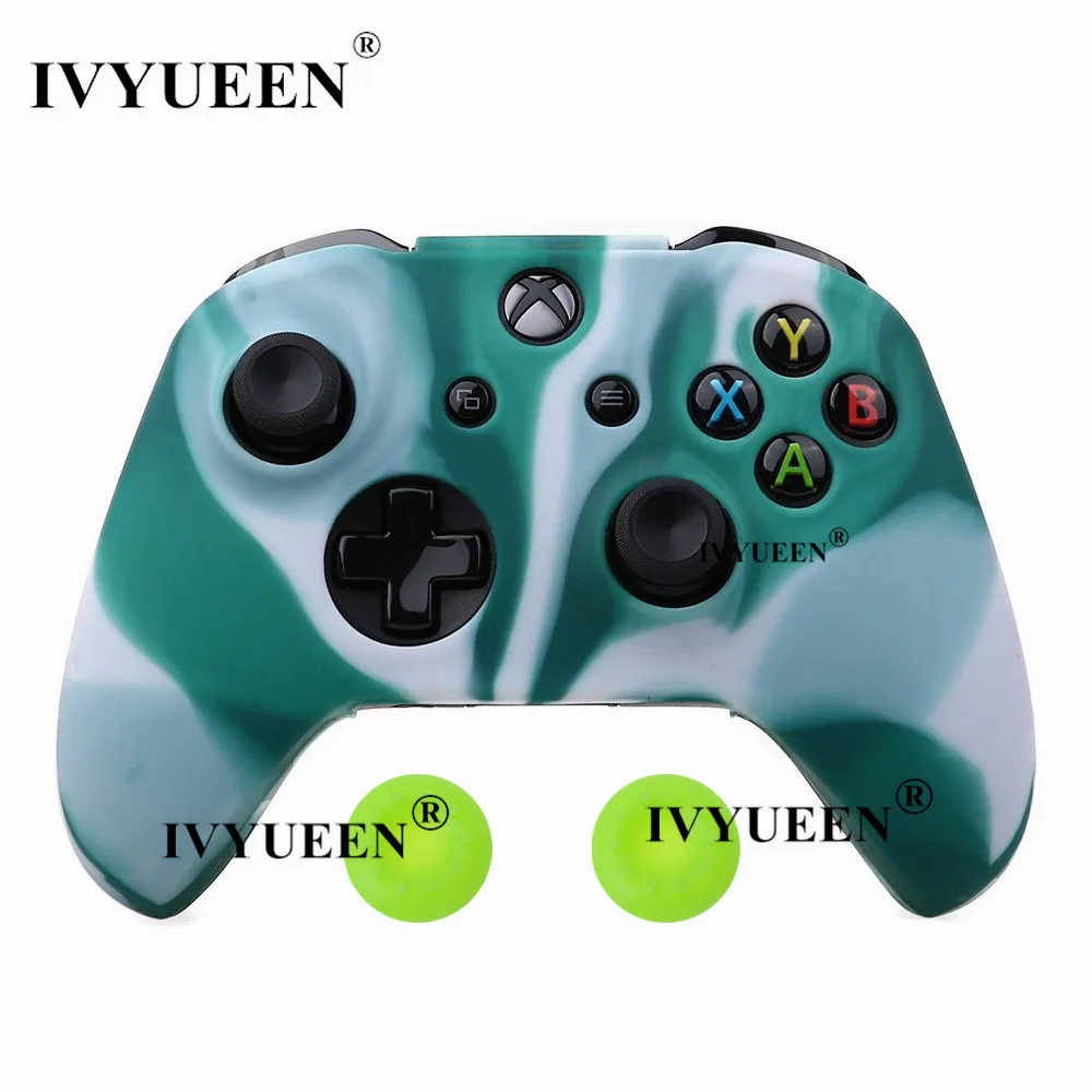 IVYUEEN для microsoft Xbox One X S тонкий контроллер силиконовый чехол+ аналоговые палки с захватом колпачка для X Box One 1 X S геймпад