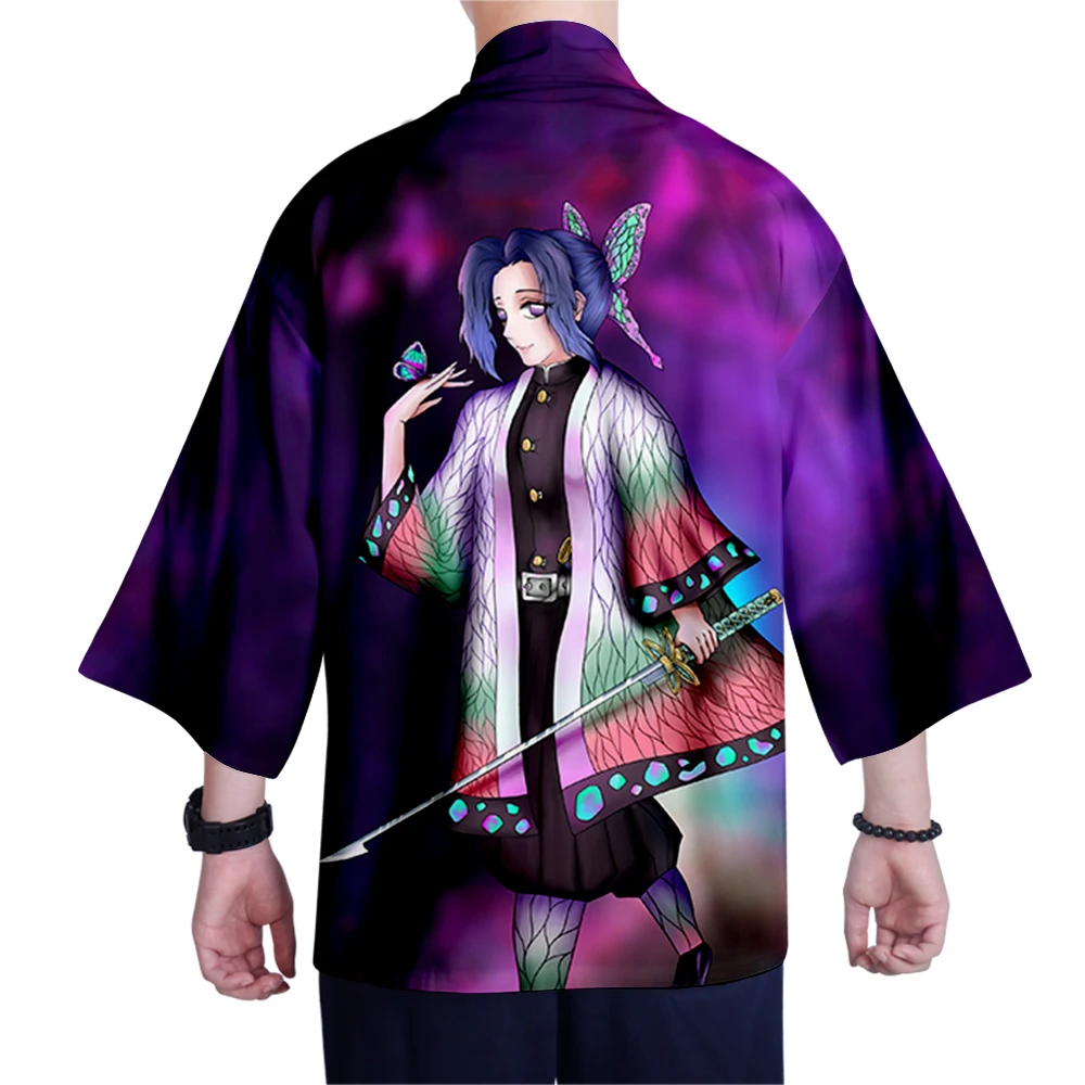 Новое кимоно Demon Slayer Kimetsu no Yaiba для мужчин/женщин модное повседневное кимоно Harajuku стиль кимоно унисекс Одежда