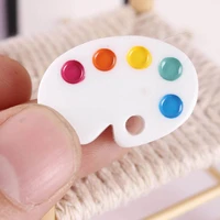 2021 new 10pcs resin simulation palette pendant diy handmade necklace jewelry making accessories for women girls