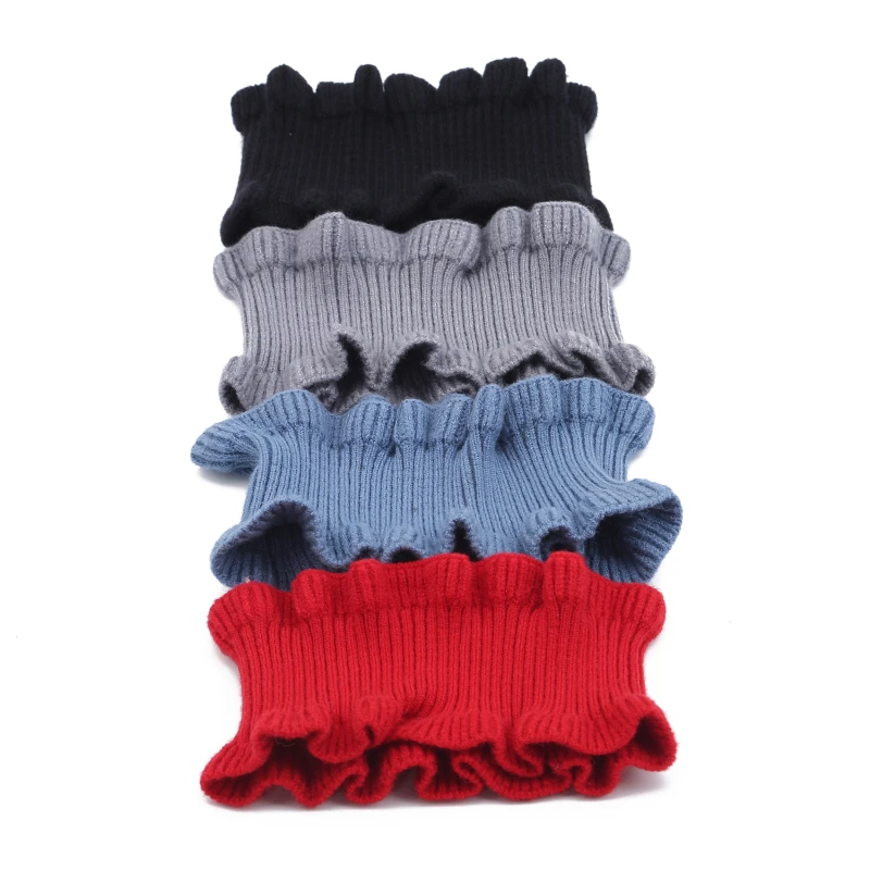 

Women Winter Knitted Ring Scarf Autumn Spring Fashion Neck Collar Solid Color Ear Collar Small Scarves Female Girl