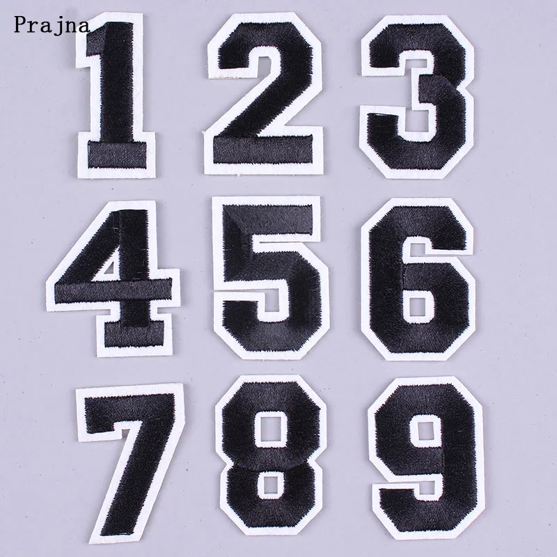 DIY Embroidered Number Applique Iron-on Patches for Clothing Arabic Numerals Stickers to Cloth Garment Accessory Badges | Дом и сад