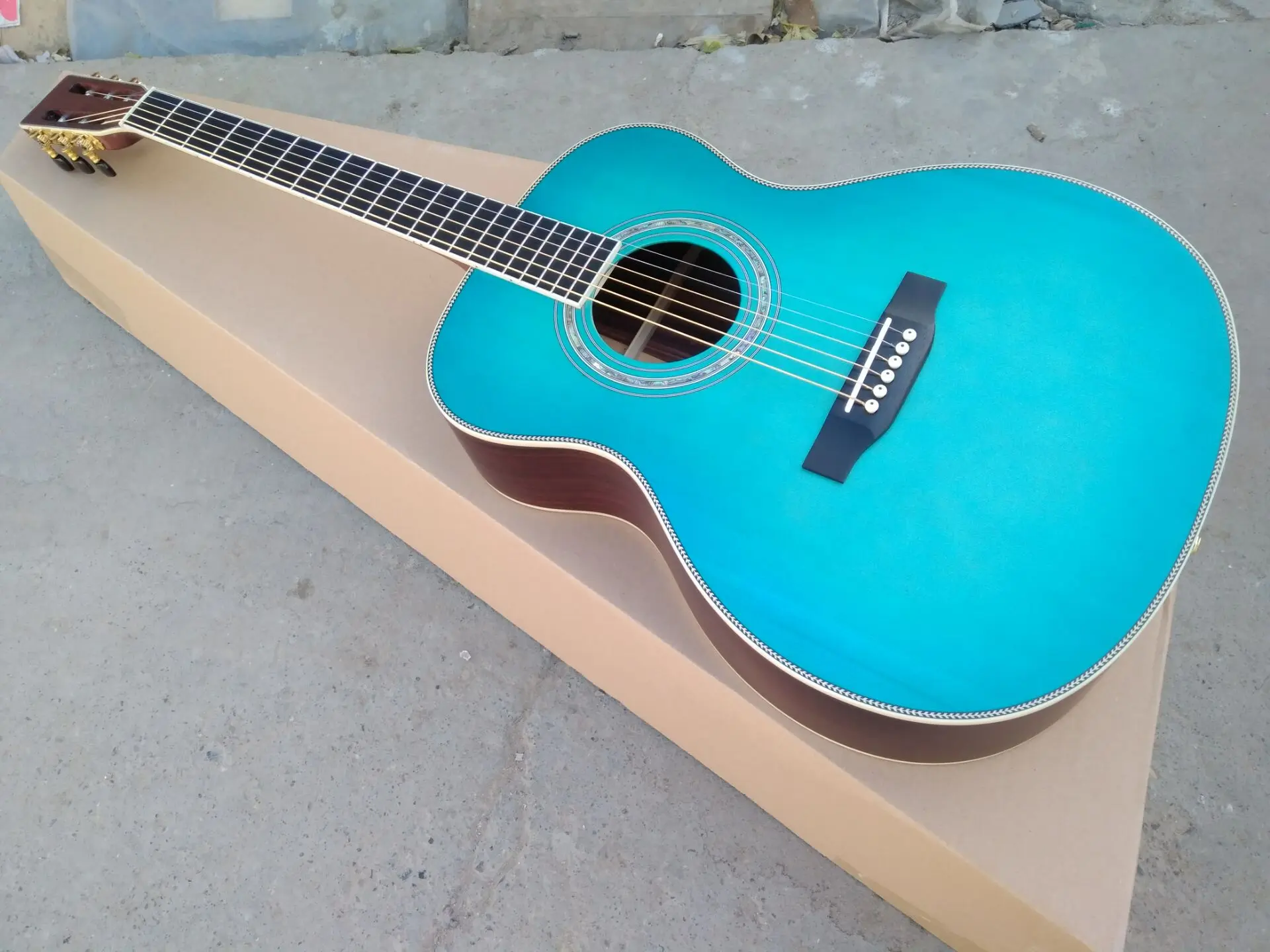 Бесплатная доставка Классическая акустическая гитара OM Bluetooth однотонная