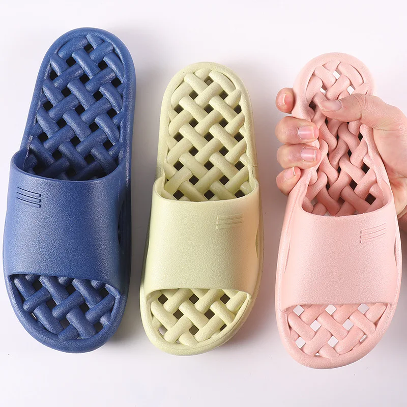 

Полые шлепанцы для ванной, женские домашние Нескользящие шлепанцы для ванной, мужские шлепанцы с мягкой подошвой для пар, обувь для отеля, и...