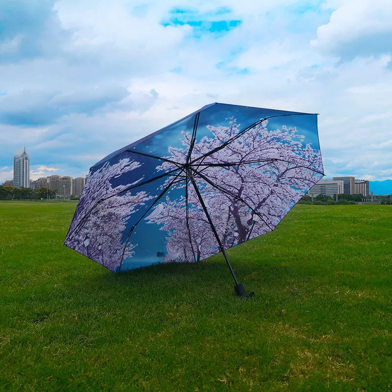 LIKE RAIN Ван Гог Картина маслом зонтик дождь Женский Бренд Paraguas креативное Искусство зонтик женский солнце и дождь зонты YHS01 - Цвет: OUB02