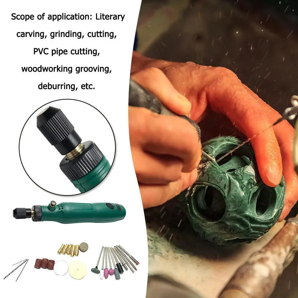 

HiMISS Electric Drill Grinding Set Kit 3.6V DC Grinder Milling Polishing Engraving Tool Drill Engraver Pen Grinding Machine