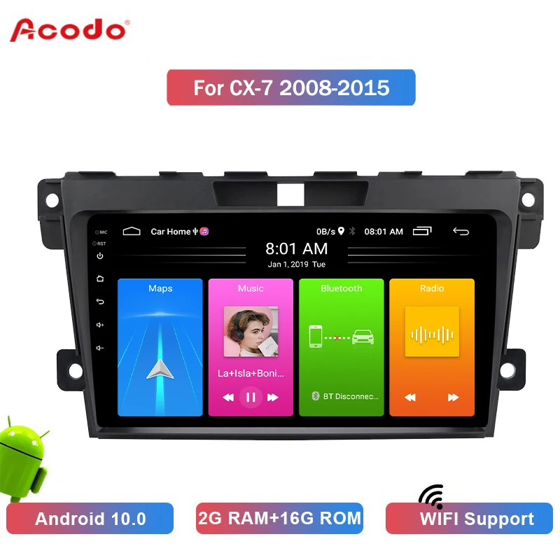

Автомобильный мультимедийный плеер ACODO, 2DIN, Android 10.0, для Mazda автомобильный радиоприемник с навигацией GPS 2007-2015, автомобильное радио