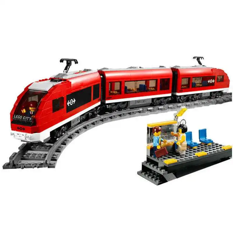 LELE 28032 Technic City Высокоскоростная Модель пассажирского поезда, набор строительных блоков из 763 деталей, игрушки в подарок, совместимы с городскими 7638