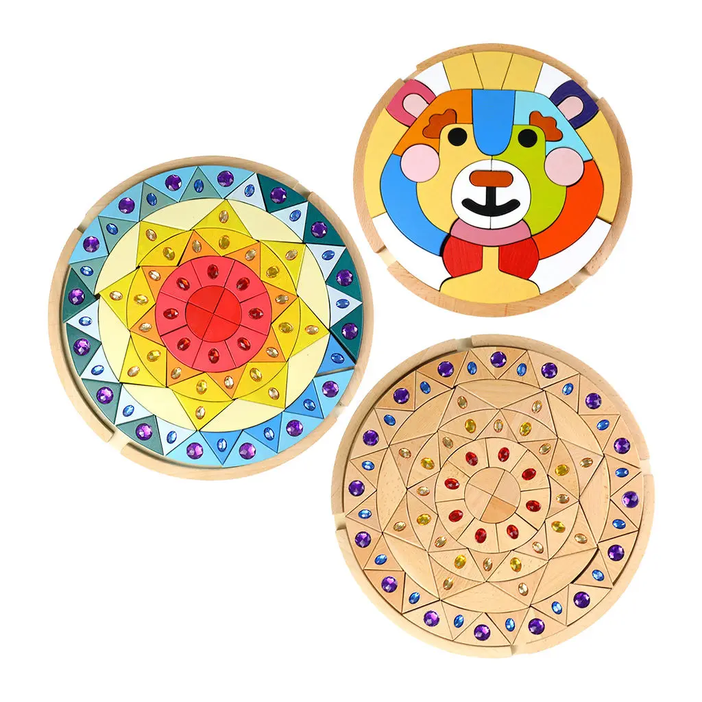 

Colorful Puzzle Building Block Jigsaw Sun Flower Educational Recognition Parent-child Fine Motor Skills Hand-eye Coordination